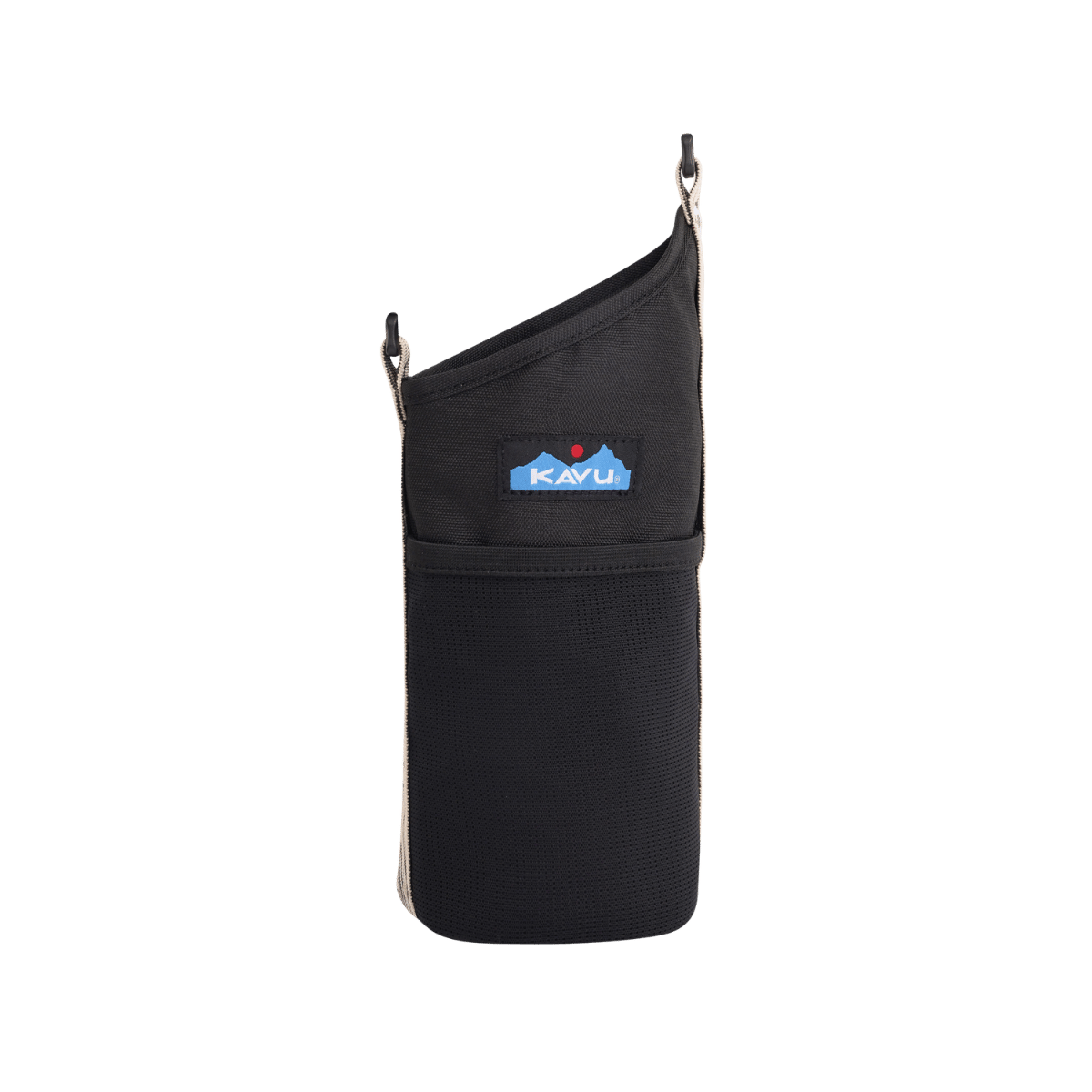 KAVU SLURP SLING, RAVEN, FRONT ANGLE, LOGO