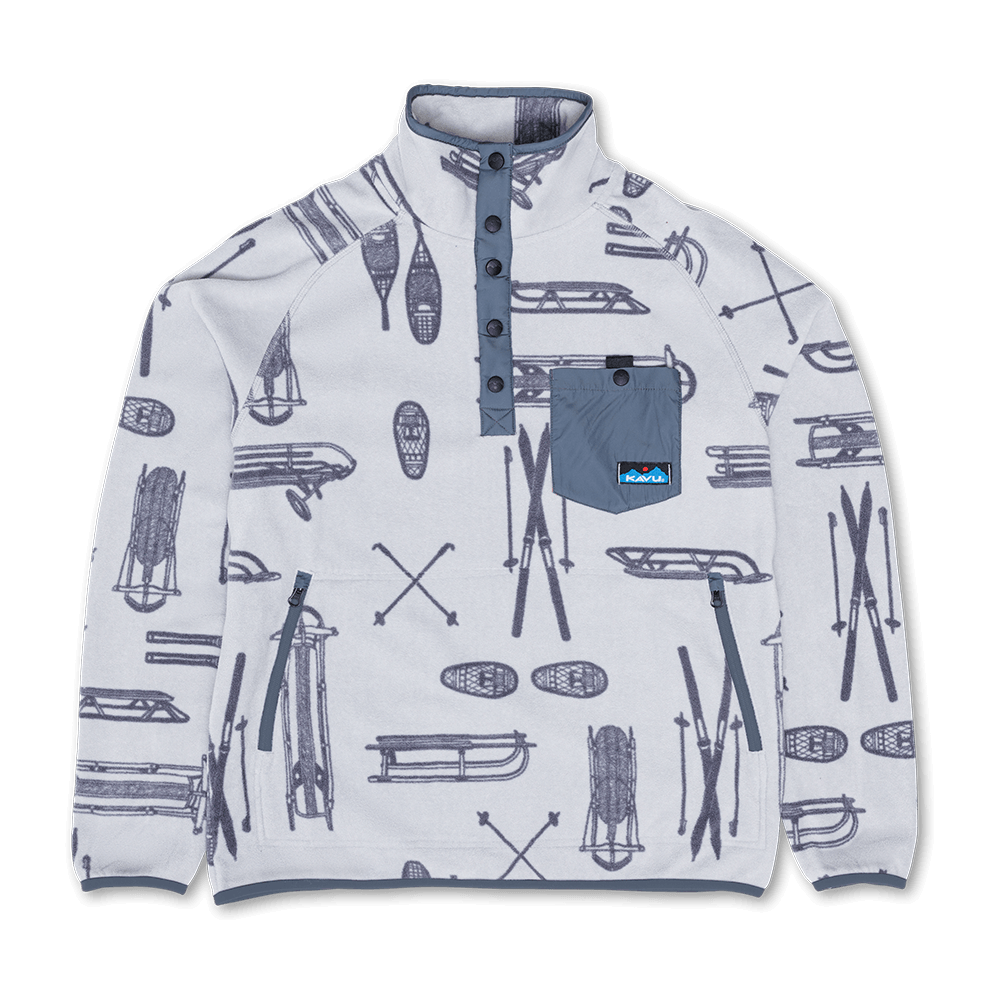 KAVU TEANNAWAY FLEECE PULLOVER- SNOW PACK