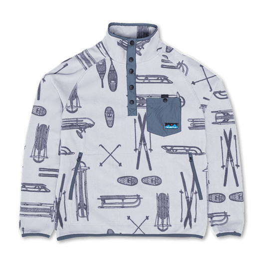 KAVU TEANNAWAY FLEECE PULLOVER- SNOW PACK