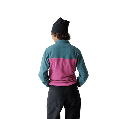 KAVU WOMEN'S CAVANAUGH FLEECE PULLOVER- PLUM TREE back side