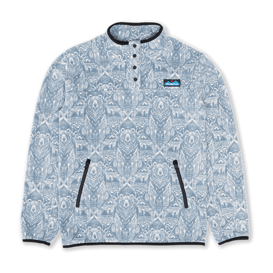 KAVU WOMEN'S CAVANAUGH FLEECE PULLOVER- SKY BEAR