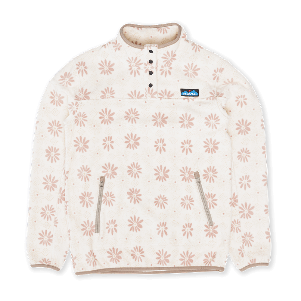 KAVU WOMEN'S CAVANAUGH FLEECE PULLOVER- SNOW FLORAL