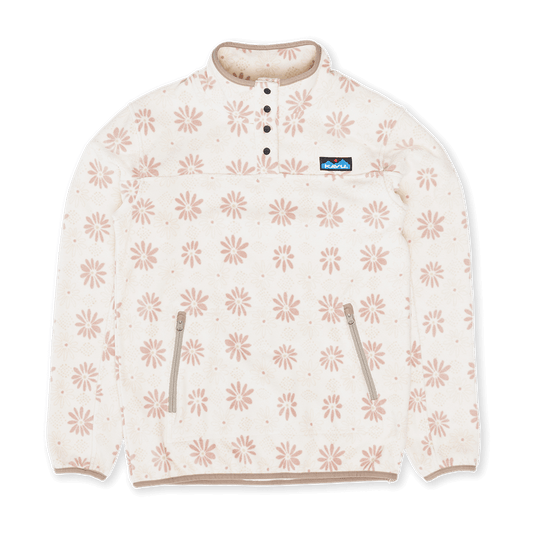 KAVU WOMEN'S CAVANAUGH FLEECE PULLOVER- SNOW FLORAL
