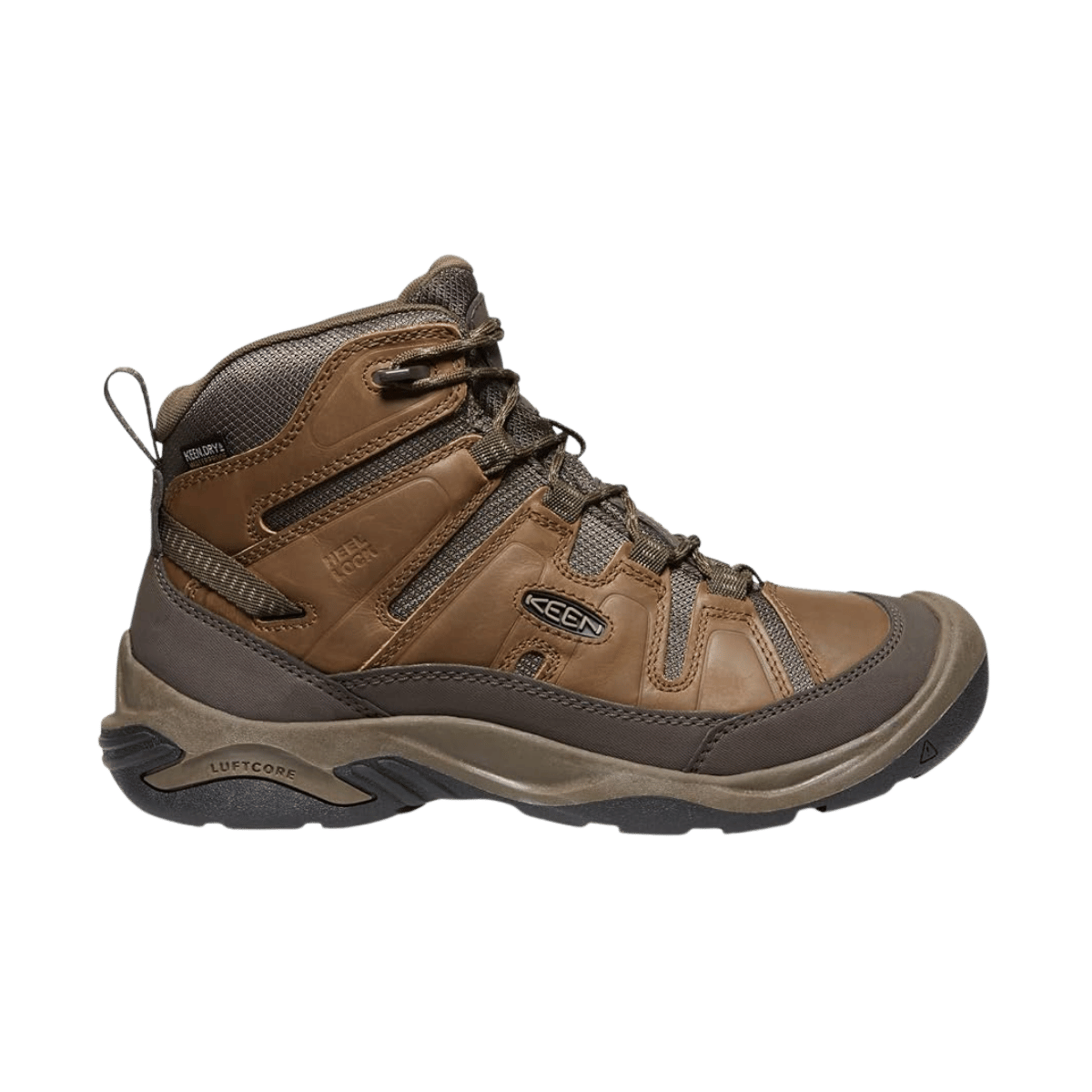 KEEN CIRCADIA MID WATERPROOF - BISON/BRINDLE - SIDE VIEW