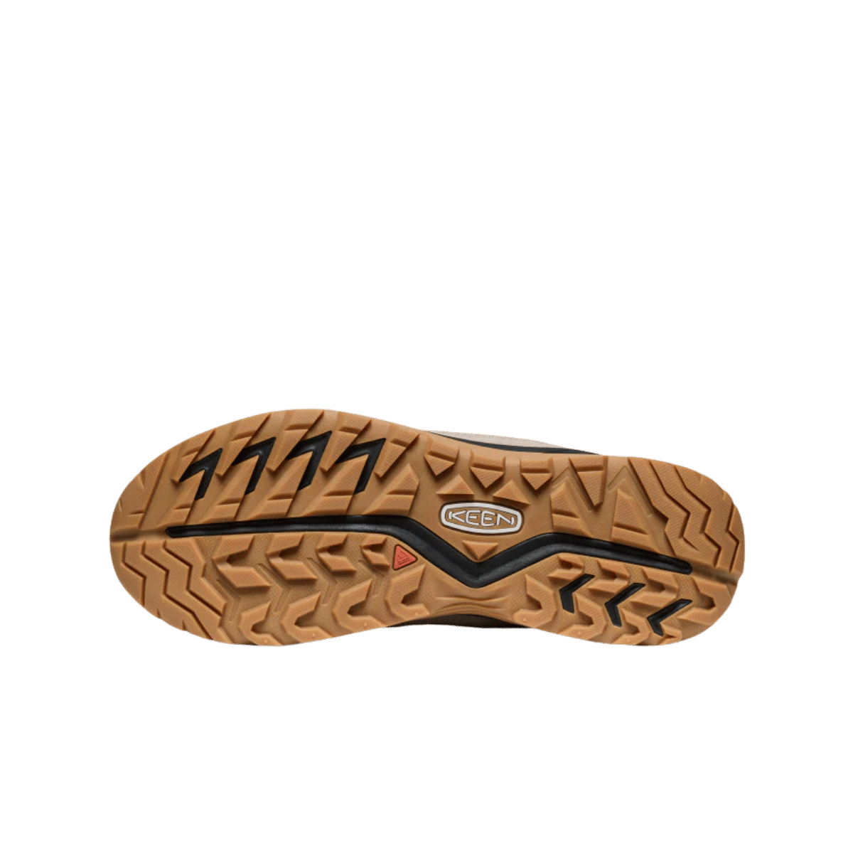 KEEN MEN'S HIGHTRAIL MID WATERPROOF - BRINDLE/OAK BUFF - OUTSOLE VIEW