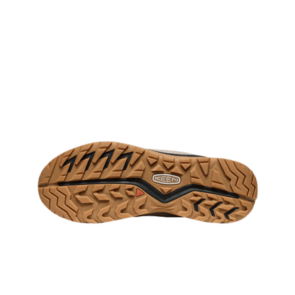 KEEN MEN'S HIGHTRAIL MID WATERPROOF - BRINDLE/OAK BUFF - OUTSOLE VIEW