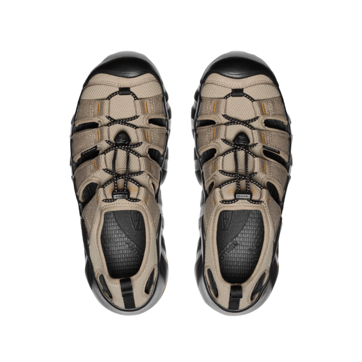 KEEN HYPERPORT H2 SANDAL - BRINDLE/BLACK - TOP VIEW