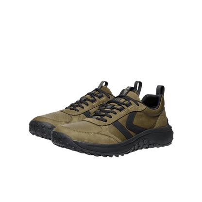KEEN KS86 LEATHER HIKER - DARK OLIVE/BLACK - FRONT VIEW