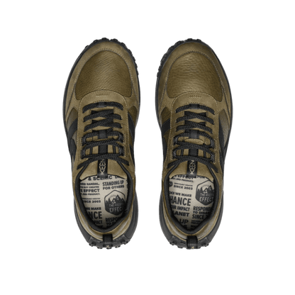 KEEN KS86 LEATHER HIKER - DARK OLIVE/BLACK - TOP VIEW
