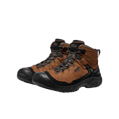 KEEN MEN'S TARGHEE IV MID WATERPROOF - BISON/BLACK - FRONT VIEW
