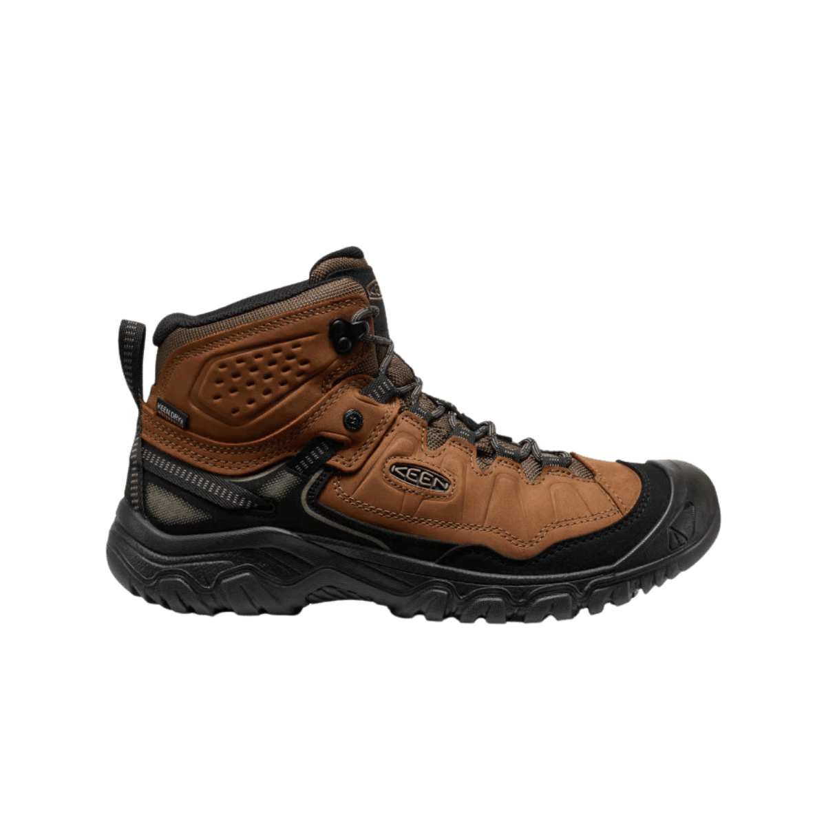 KEEN MEN'S TARGHEE IV MID WATERPROOF - BISON/BLACK - SIDE VIEW