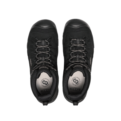 KEEN MEN'S TARGHEE IV MID WATERPROOF - TRIPLE BLACK -  TOPVIEW