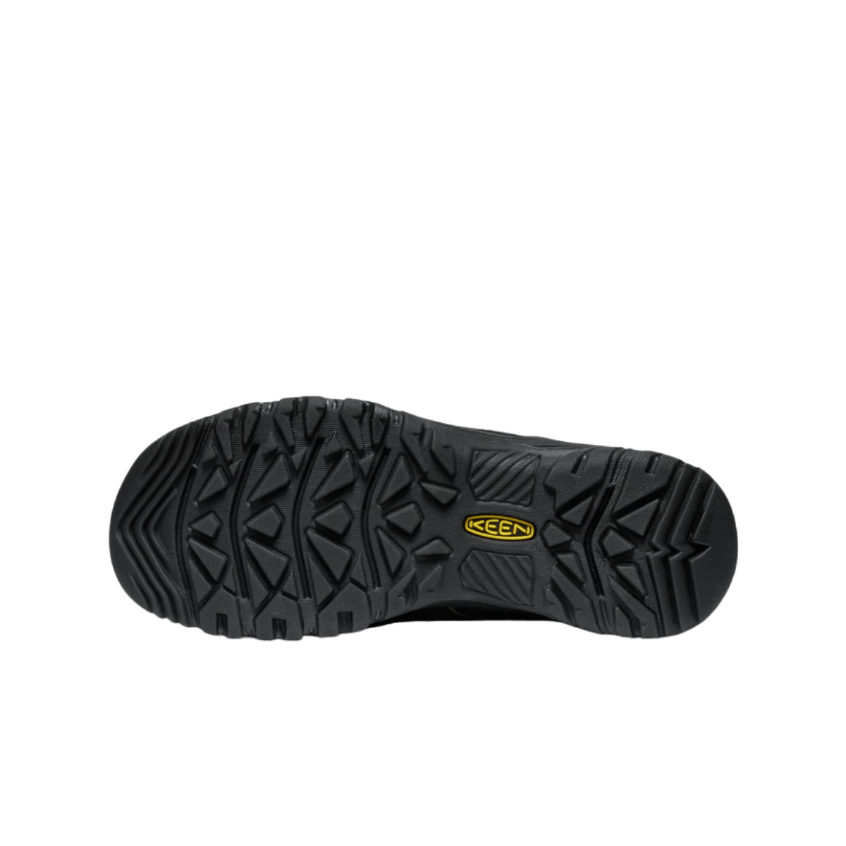 KEEN MEN'S TARGHEE IV MID WATERPROOF - TRIPLE BLACK -  OUTSOLE VIEW