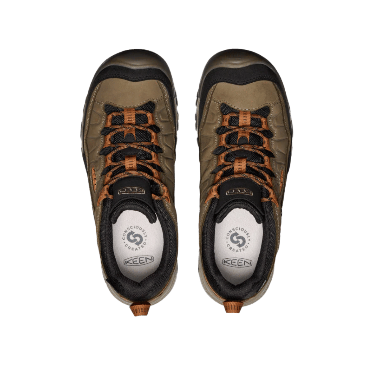 KEEN TARGHEE IV WATERPROOF LOW - TURTLE/ROASTED PECAN TOP VIEW