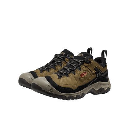 KEEN TARGHEE IV WATERPROOF WIDE - DARK OLIVE/GOLD FLAME - FRONT VIEW