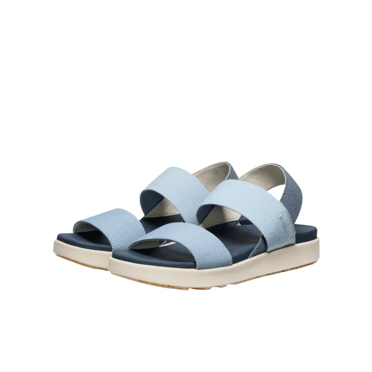 KEEN WOMEN'S ELLE BACKSTRAP - FADED DENIM/SKYWAY - FRONT VIEW