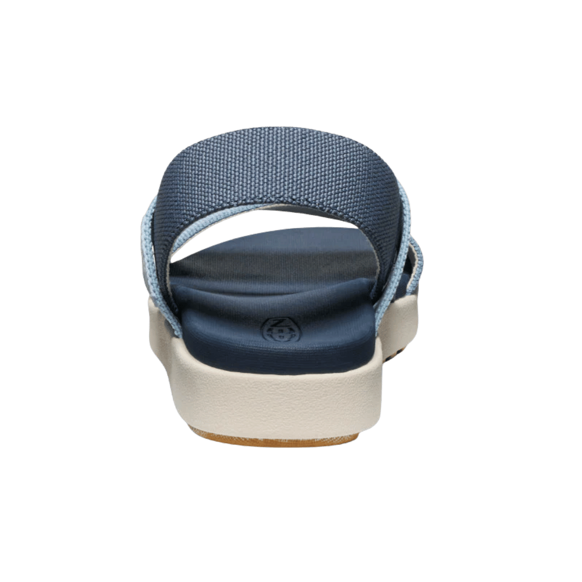 KEEN WOMEN'S ELLE BACKSTRAP - FADED DENIM/SKYWAY - BACK VIEW