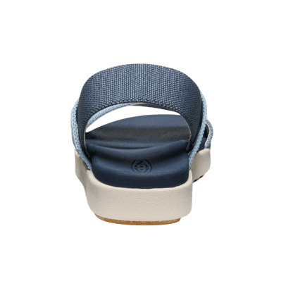 KEEN WOMEN'S ELLE BACKSTRAP - FADED DENIM/SKYWAY - BACK VIEW