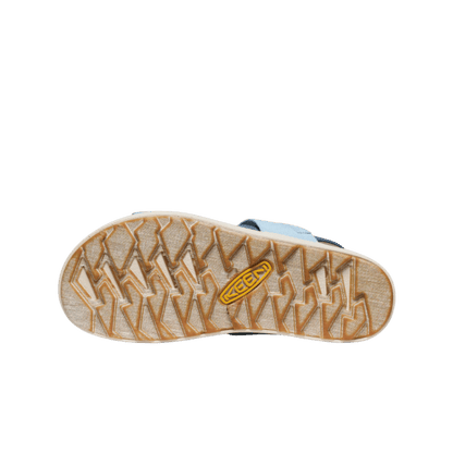 KEEN WOMEN'S ELLE BACKSTRAP - FADED DENIM/SKYWAY - OUTSOLE VIEW