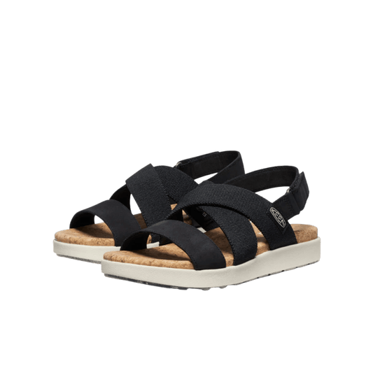 KEEN WOMEN'S ELLE CRISS CROSS - BLACK/BIRCH - FRONT VIEW