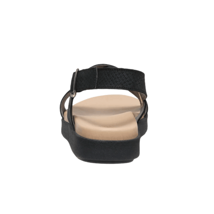 KEEN WOMEN'S ELLE LUXE CROSS STRAP - BLACK BACK VIEW