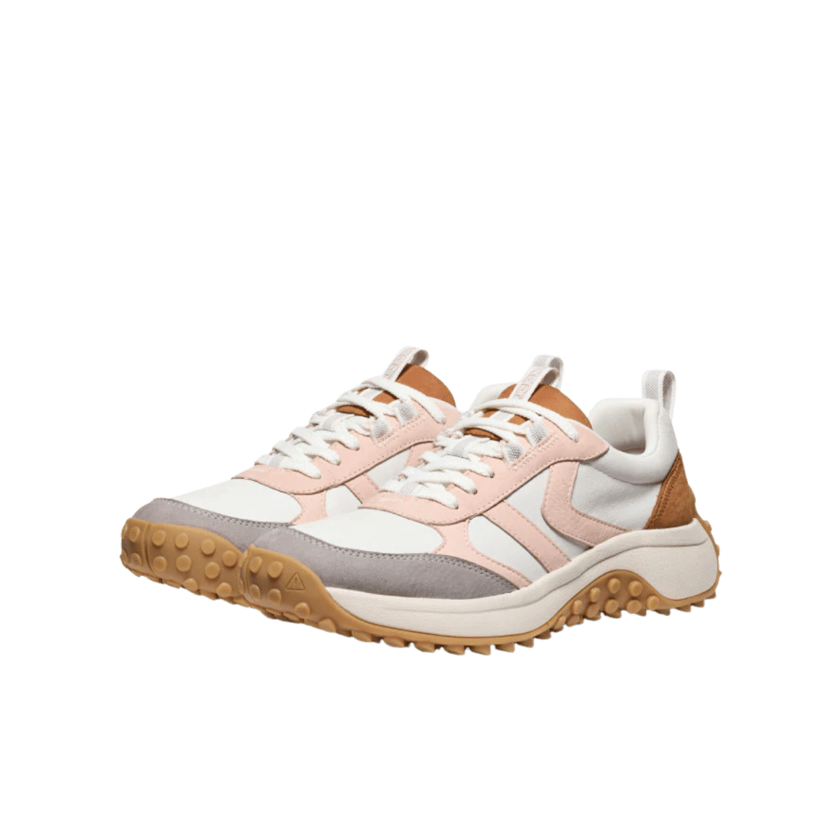 KEEN WOMEN'S KS86 LEA LEATHER HIKER - MAPLE/CAMEO ROSE - FRONT VIEW