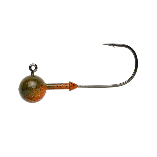 KEITECH TUNGSTEN SUPER ROUND JIG HEAD 3/16OZ SZ 1/0 HOOK TEXAS CRAW