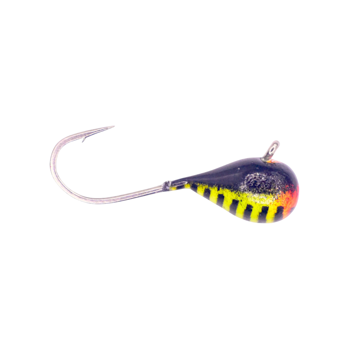 KENDERS TUNGSTEN JIG LARGE HOOK SERIES - ORANGE YELLOW BLACK STRIPE GLOW
