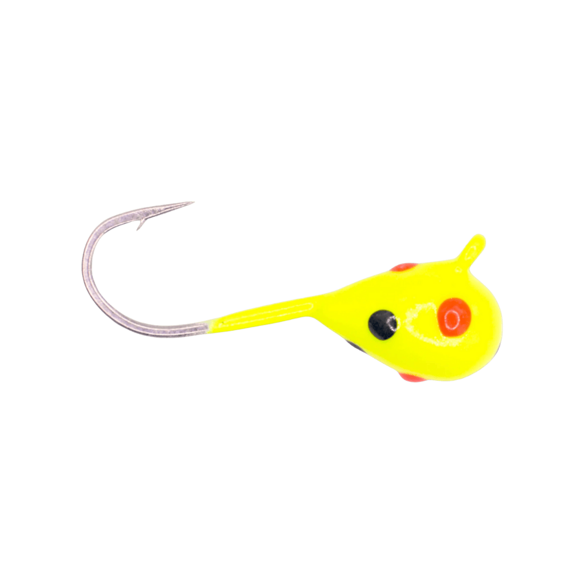 KENDERS TUNGSTEN JIG LARGE HOOK SERIES - CHART BLACK ORANGE SPOT GLOW