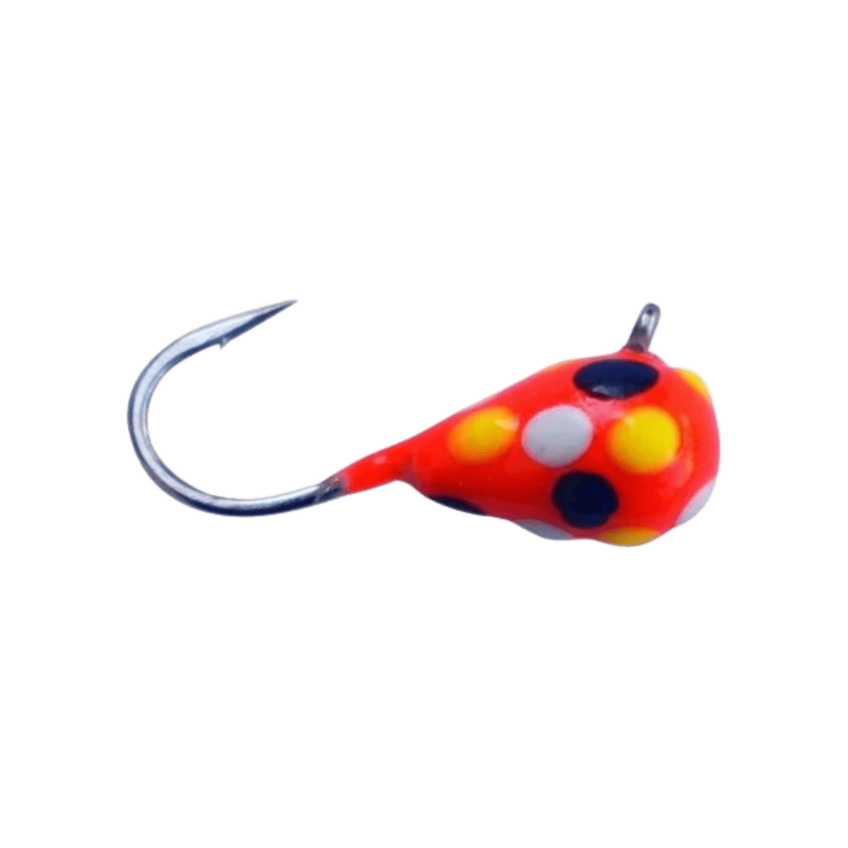 KENDERS TUNGSTEN JIG LARGE HOOK SERIES - WHITE RED YELLOW BLACK SPOT GLOW