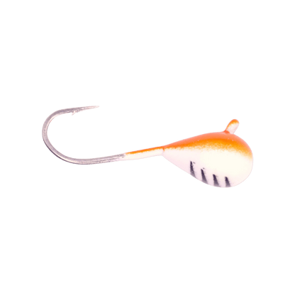 KENDERS TUNGSTEN JIG LARGE HOOK SERIES - ORANGE STRIPE GLOW