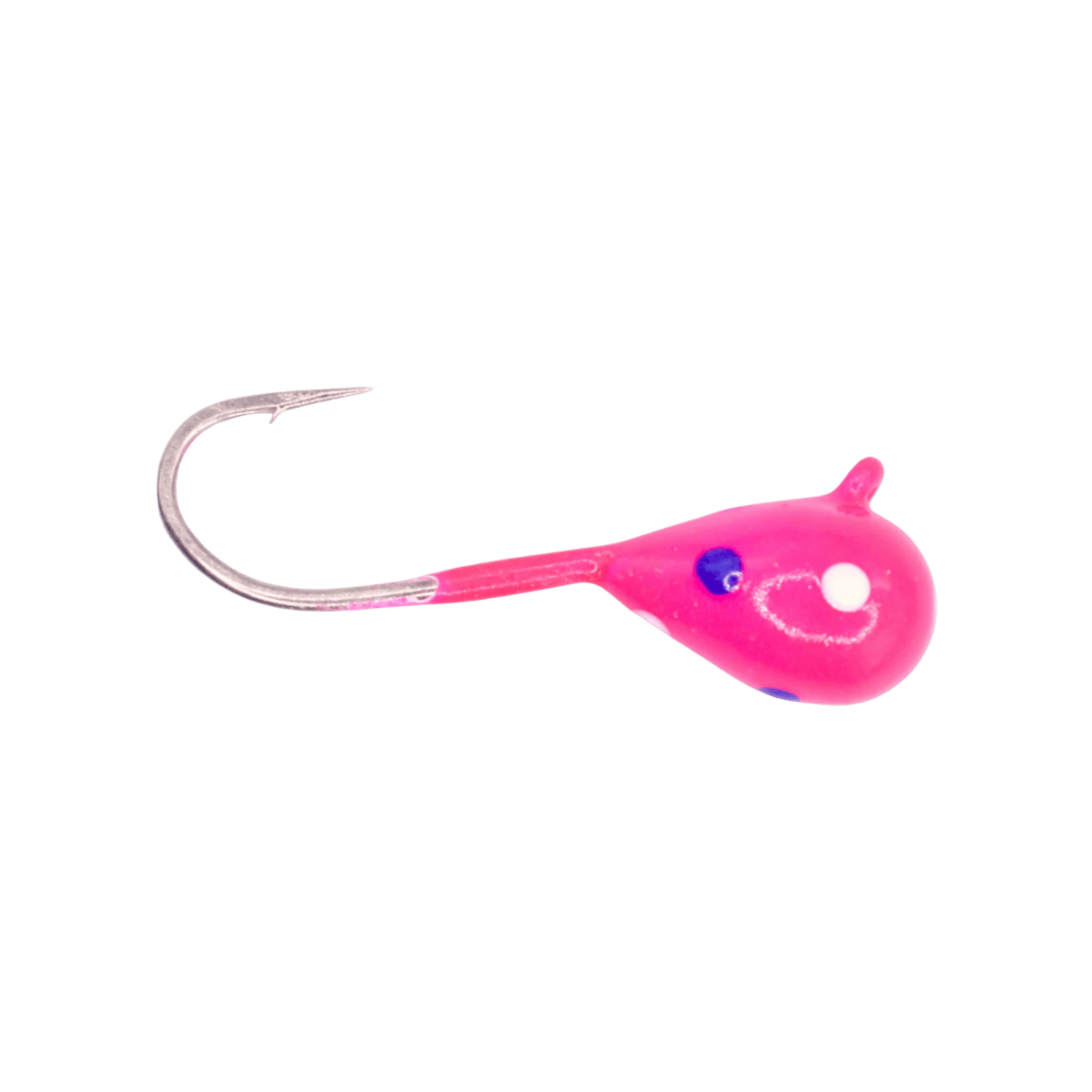 KENDERS TUNGSTEN JIG LARGE HOOK SERIES - PINK WHITE PURPLE SPOT GLOW