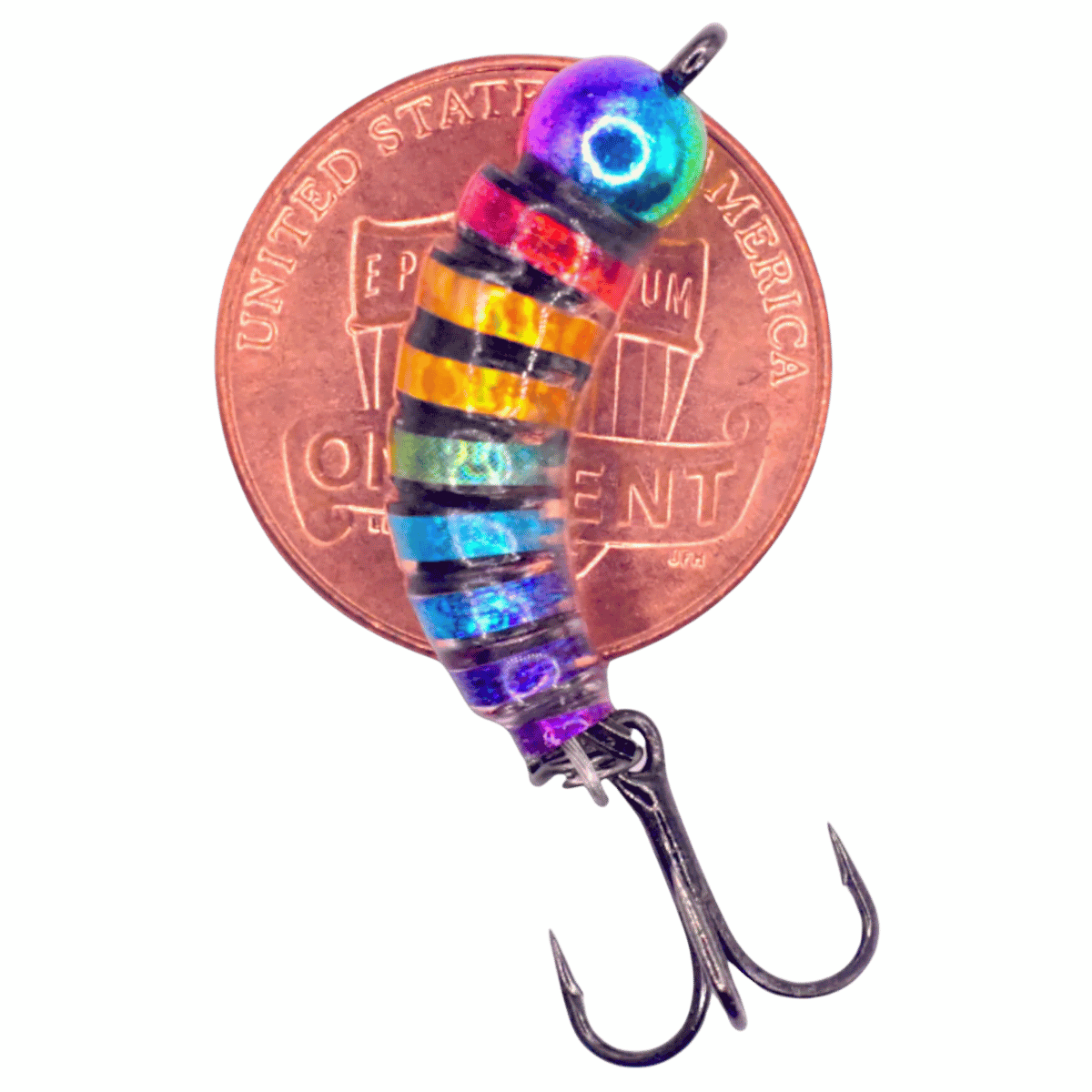KENDERS MIGHTY MAGGOT JIG 1/16OZ_RAINBOW