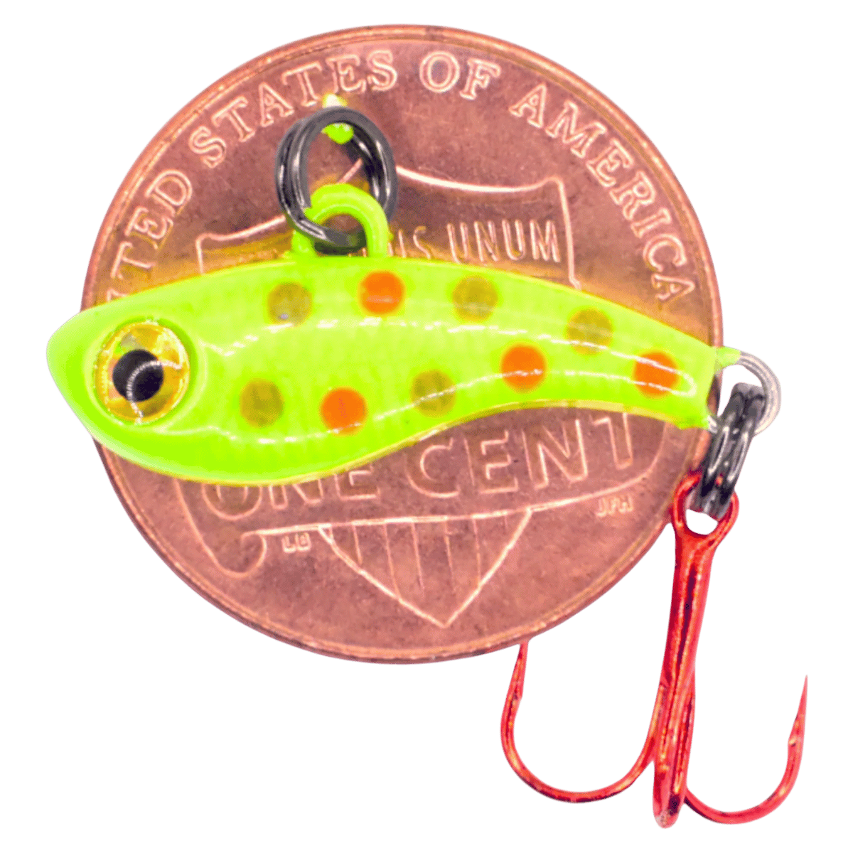 KENDERS T-RIP TUNGSTEN LURE - CHARTREUSE WONDERBREAD GLOW 3/4IN #14_SIDE ANGLE