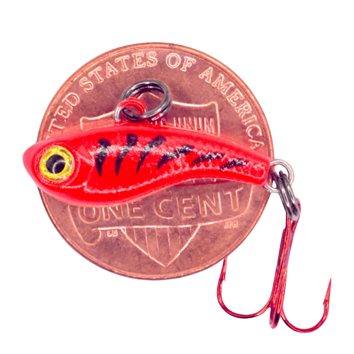 KENDERS T-RIP TUNGSTEN LURE - RED TIGER GLOW 3/4IN #14_SIDE ANGLE