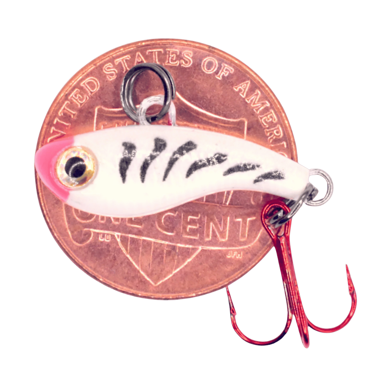 KENDERS T-RIP TUNGSTEN LURE - WHITE TIGER GLOW 3/4IN #14_SIDE ANGLE