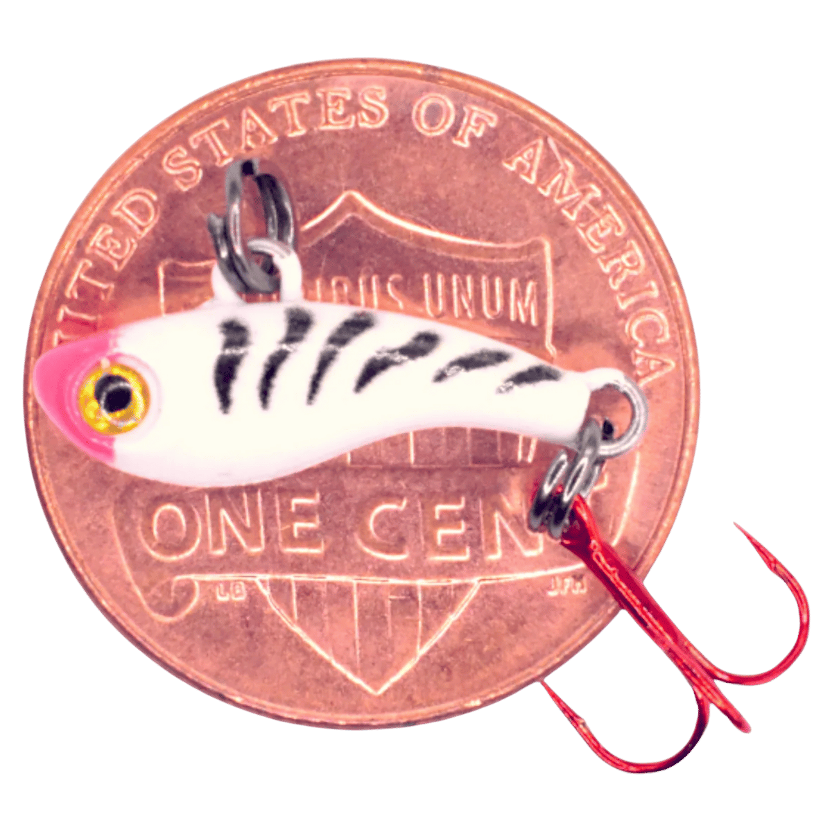 KENDERS T-RIP TUNGSTEN LURE - WHITE TIGER GLOW 1/2IN #16_SIDE ANGLE