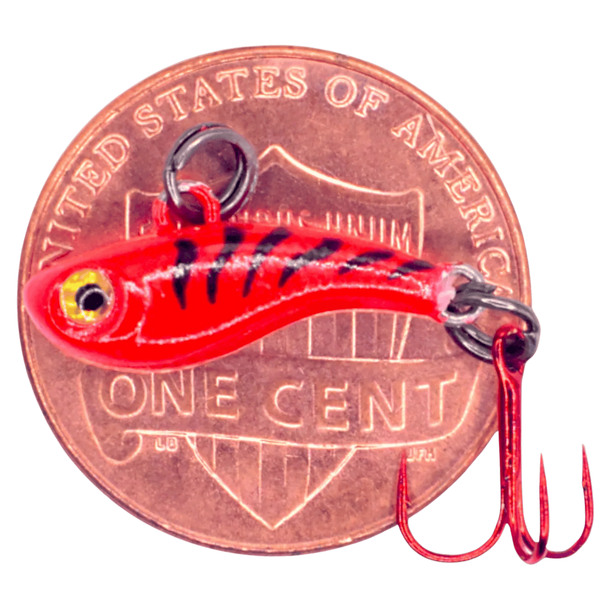 KENDERS T-RIP TUNGSTEN LURE - RED TIGER GLOW 1/2IN #16_SIDE ANGLE