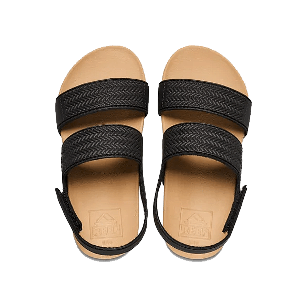 KIDS WATER VISTA SANDAL - BLACK TAN - TOP VIEW
