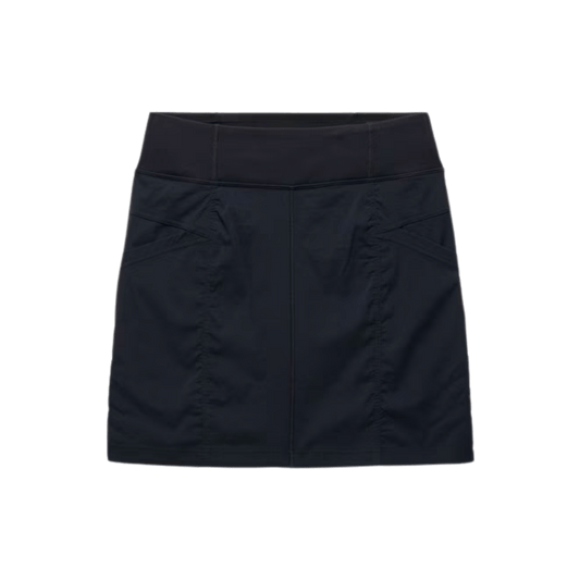 PRANA WOMEN'S KOEN SKORT - BLACK - FRONT VIEW