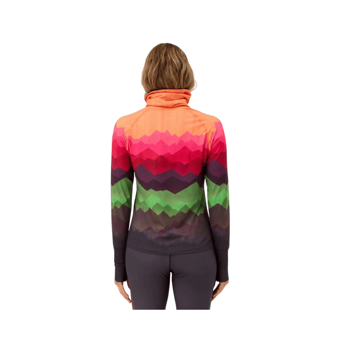 KRIMSON KLOVER WOMEN'S DISTANCES TURTLENECK MULTI-COLOR, XS, MD LG, BACK ANGLE