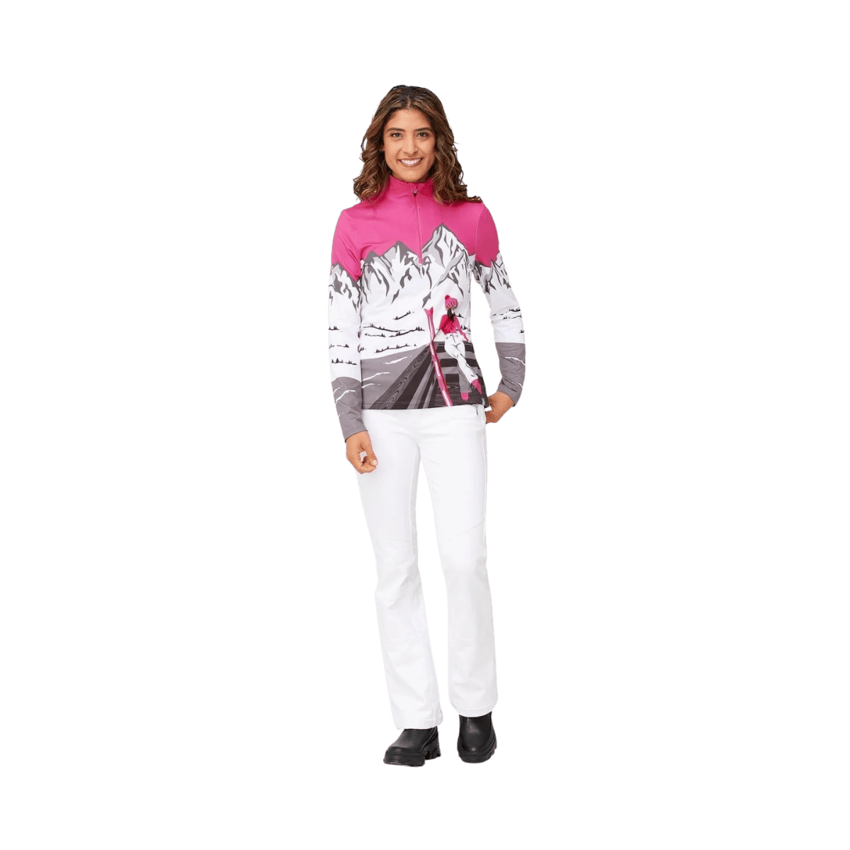 KRIMSON KLOVER WOMEN'S APRES ANYONE TOP - RASPBERRY - FRONT