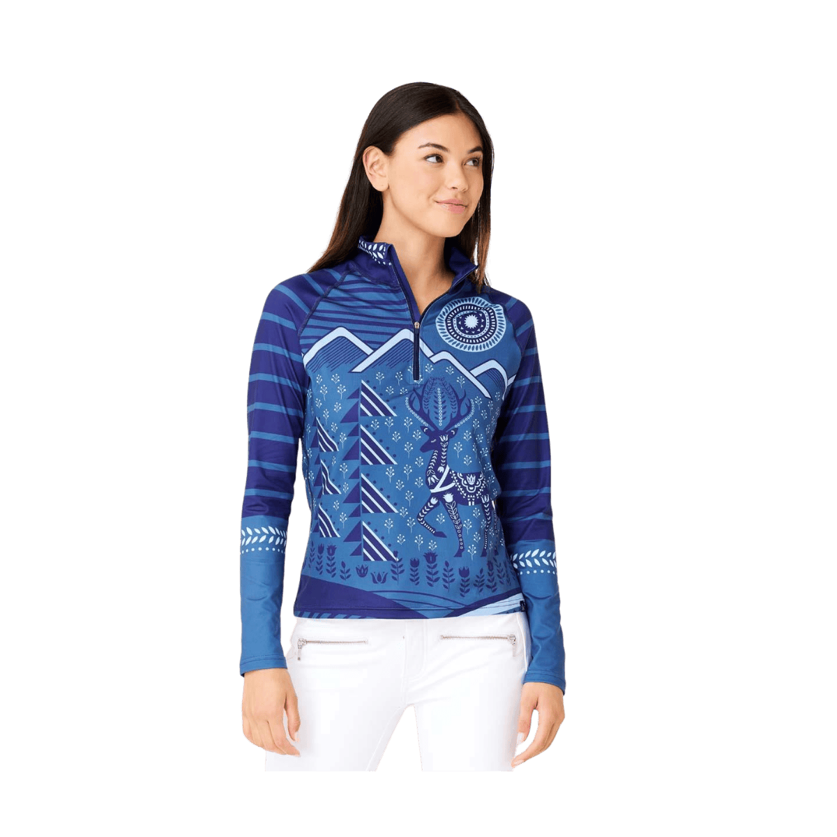 KRIMSON KLOVER WOMEN'S MARTINA TOP - NAVY - FRONT VIEW