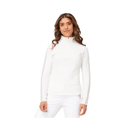 KRIMSON KLOVER WOMEN'S SLALOM ZIP NECK - SNOW - FRONT