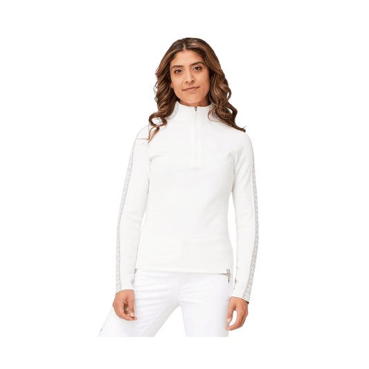 KRIMSON KLOVER WOMEN'S SLALOM ZIP NECK - SNOW - FRONT