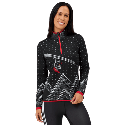 KRIMSON KLOVER WOMEN'S ADRENALINE 1/4 ZIP BASELAYER - BLACK