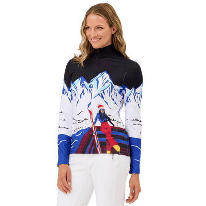 KRIMSON KLOVER WOMEN'S APRES ANYONE 1/4 ZIP BASE LAYER TOP - MULTI_SIDEANGLE