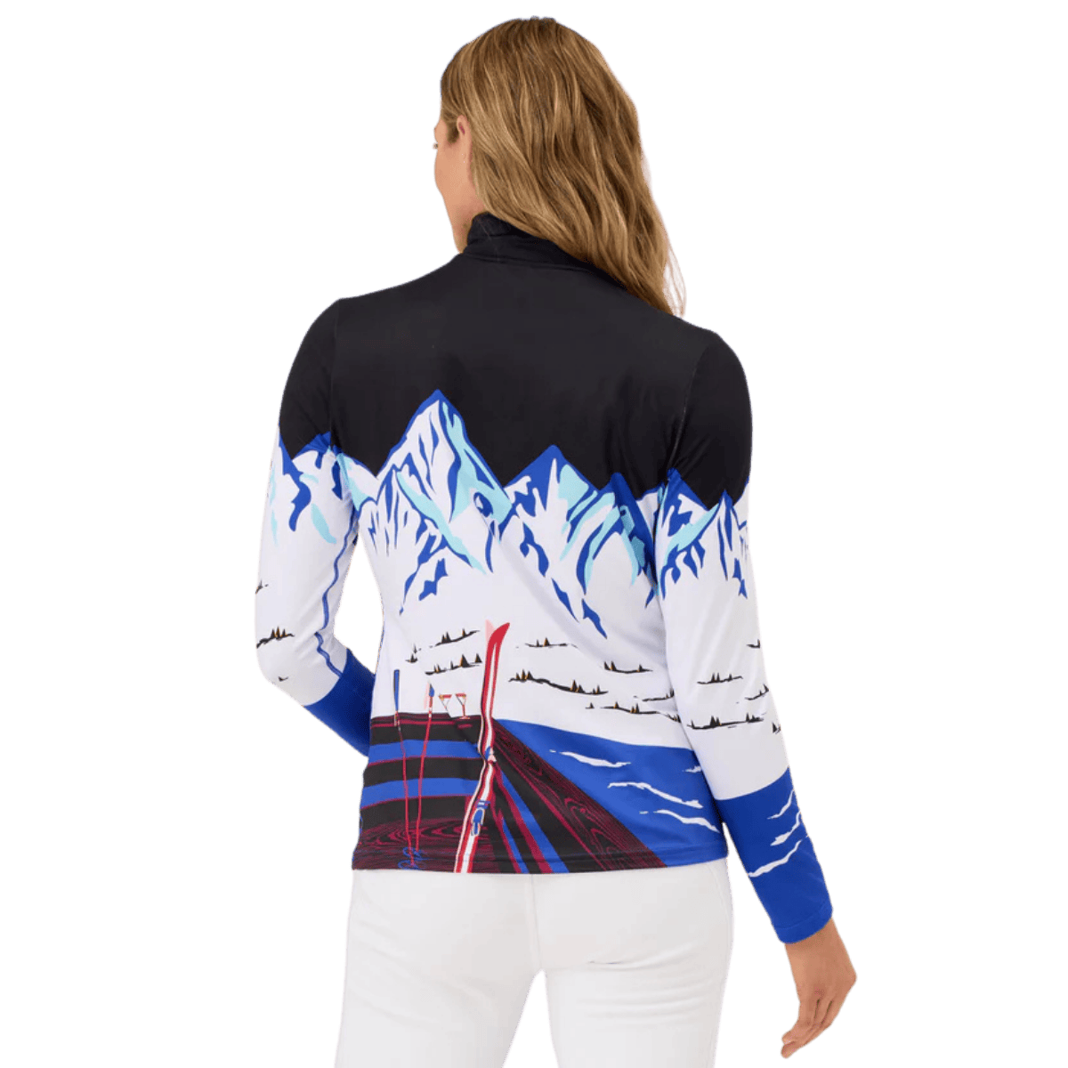 KRIMSON KLOVER WOMEN'S APRES ANYONE 1/4 ZIP BASE LAYER TOP - MULTI_BACKANGLE