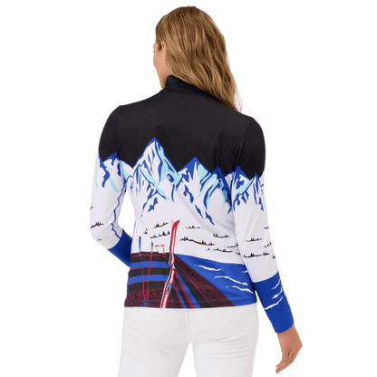 KRIMSON KLOVER WOMEN'S APRES ANYONE 1/4 ZIP BASE LAYER TOP - MULTI_BACKANGLE