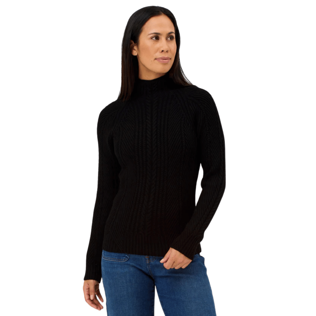KRIMSON KLOVER WOMEN'S LYDIA MOCKNECK SWEATER - BLACK
